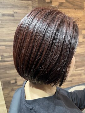 スマイル(SMILE) 大人可愛い丸みショートボブピンクベージュ