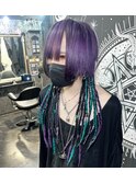 襟足ポイントブレイズ、V系ヘア