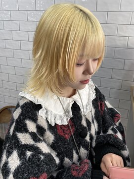 ループウエスト(LOOP WEST) 抜きっぱなしブロンド/ウルフカット