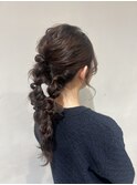 ツインの編みおろし