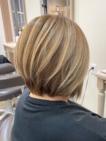 アルターリール(aL ter Rire)&nbsp;くびれヘア/アプリコットオレンジ/ハイライトカラー/中村郁未