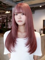 アイティー バイ アルバム 中野店(IT by ALBUM)&nbsp;おくれ毛ブリーチハイトーン顔周りレイヤーロング_ba558051