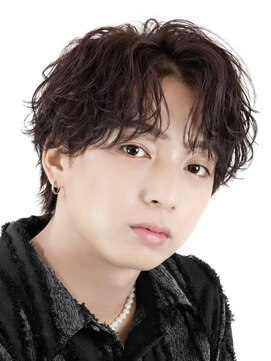 オーシャントーキョーウエスト 心斎橋 (OCEAN TOKYO WEST) シャドウパーマシースルーラウンドマッシュ波巻きパーマウルフ