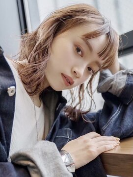 ギークス(GEEKS) 【GEEKS渋谷】ブリーチなし/ショコラピンク/冬カラー/くびれボブ