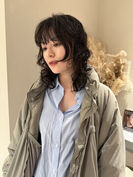 ノラギンザユー(NORA GINZA/U) ウルフパーマレイヤーパーマニュアンスパーマカジュアルパーマ