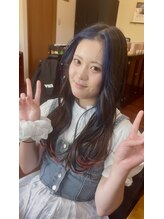 ジュラク(JURAKU)&nbsp;ゆる巻き×デザインカラー　フェイスブルー+エンドレッド