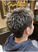 スパイキーショート　新潟メンズカット　新潟床屋　バーバー