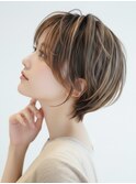 白髪ぼかし似合わせ/大人ショート/くびれショート/5