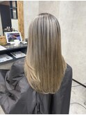 バレイヤージュ、ハイライト、レイヤーロング、キッズカット