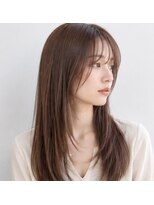 シンカ 湘南江ノ島 鵠沼(shinka) 顔まわりレイヤー×ナチュラルブラウンロング