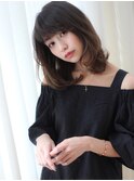 銀座大人可愛い小顔濡れ髪ウェットヘア艶カラーニュアンスパーマ