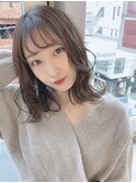 前髪/くびれ/イヤリングカラー/イメチェン/ラベンダーカラー