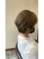 ヘアーサロン 6(hair salon) 白髪染め履歴有りシャードールーツ×ハイトーンベージュ