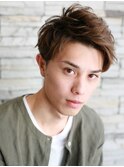 かきあげバング ツーブロック ショート 透明感カラー 渋谷 ROOTS