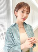 ◎人気の小顔ショート×ベージュカラー