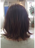ゆるふわピンクベージュ前髪カールヨシンモリ　【津田沼】