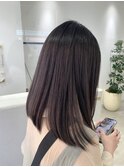 ショコラアッシュヘルシースタイルふんわりカールインナーカラー