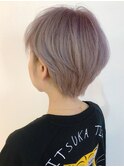 大人ショート☆ハイトーンカラー/ラベンダー/お手入れ簡単
