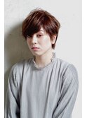 ペールベージュセクションカラーグラデーションカラー外ハネボブ