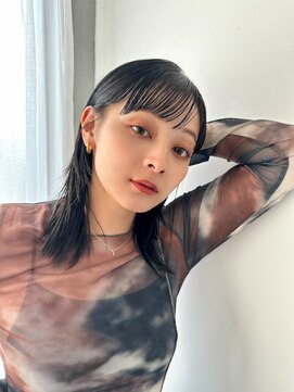 ラフィス ヘアー センス 広島袋町店(La fith hair SEnSE) 【La fith】シアーブラック×シースルーバング