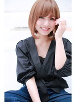 ラフィスヘアーギフト 堺東店(La fith hair gift)&nbsp;【Lafith】オレンジベージュカラー×ボブスタイル