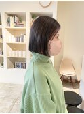 【CROP】ボブ×グレージュ×ブリーチなし