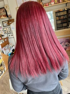 ヘア メイク ココ(hair make coco) ブリーチ×レッドカラー♪♪