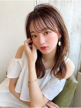 アフロートフクオカ(AFLOAT FUKUOKA) 【OPEN】小顔前髪あり後れ毛サイドバングメルティカラー