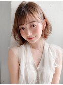 前髪くせ毛風カール美髪デジタルパーマ結べるボブ#215f0421