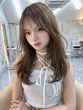 サイン 表参道(SIGN) 韓国レイヤーカットヘーゼルベージュ透明感カラー