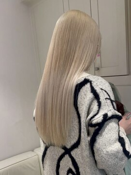 ベレーザ 渋谷(BELEZA) 17535全頭ブリーチダブルカラーハイレイヤーカット金髪ブロンド