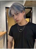 MEN’S HAIR/サーフカール/刈り上げセンターパート/ブリーチ