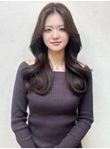 韓国風くびれ巻きレイヤー/新宿/トレンドカラー