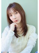 プランツヘアー ミディアムレイヤーカット 20代30代40代博多美容室