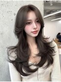 大人可愛い20代30代40代インナーカラー小顔ウルフレイヤーボブ
