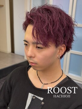 ルースト 八王子店(ROOST) MEN'S HAIR/ブリーチオンカラー/かき上げスタイル/リタッチ