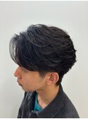 フェザーショート　フェザーパーマ　センターパート