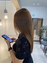 シュヴーブリヤン(cheveux brillants) 【美髪縮毛矯正で再現性100%な艶髪】オリーブベージュロングヘア