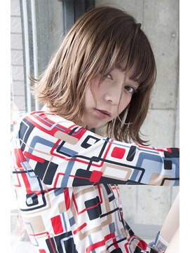 ヘアーアンドメイク ファット(Hair&Make PHAT) 切りっぱなし外はねボブ20代30代