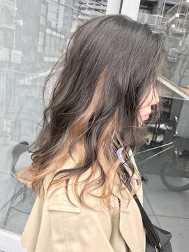 フォーク(FOLK) 恵比寿 _ 外国人風インナーカラー ベージュ