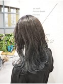 グラデーションアクセントカラー/ネイビーグレー/ヨシンモリ巻き