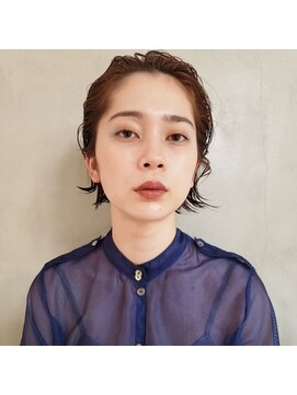 ネイビー(nvy) ウェットヘア×ショートオールバック