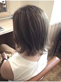【ReiZ富士】切りっぱなしボブ×ハイライト×イルミナカラー