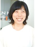 【TRUNK Hair Design 西本】カジュアルな暗髪ミディアム