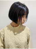 【FOLK】ちょっとモードでおしゃれなミニボブ+ネイビーカラー♪