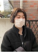 【表参道　roijir】ショートボブパーマ×センター分け