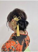 【BelleCoupes】岡本真由美 卒業式 袴着付けヘアセット
