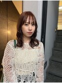 【大前晴奈】オレンジベージュ/レイヤーカット