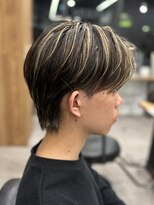 エルマーク 神戸三宮(L-MARK)&nbsp;ハイライトセンターパートメッシュダブルカラーツーブロック