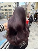 赤坂＊ブリーチなしカラーピンクラベンダーグレージュ春オススメ